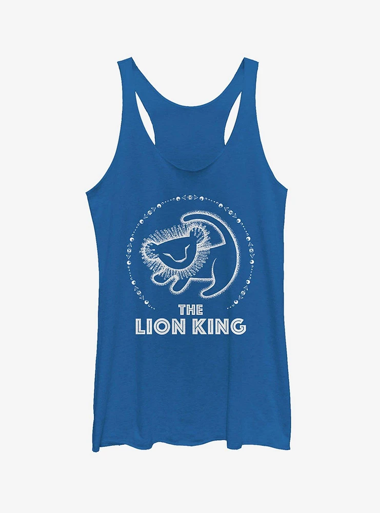 Disney Lion King Simba Painting Circle Girls Tank Top