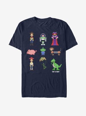 Disney Pixar Toy Story Pixel Characters T-Shirt