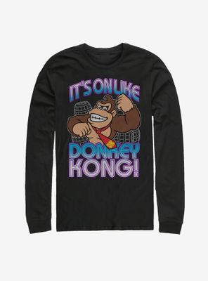 Nintendo Donkey Kong It's On Long Sleeve T-Shirt