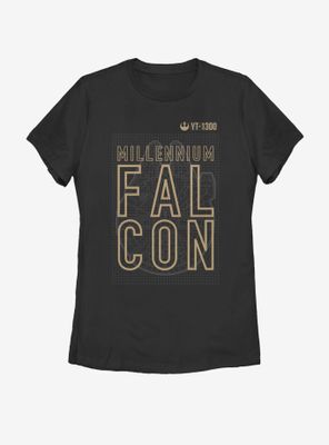Star Wars Millennium Falcon YT-1300 Womens T-Shirt