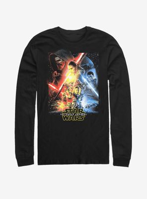 Star Wars The Force Awakens Cool Poster Long Sleeve T-Shirt