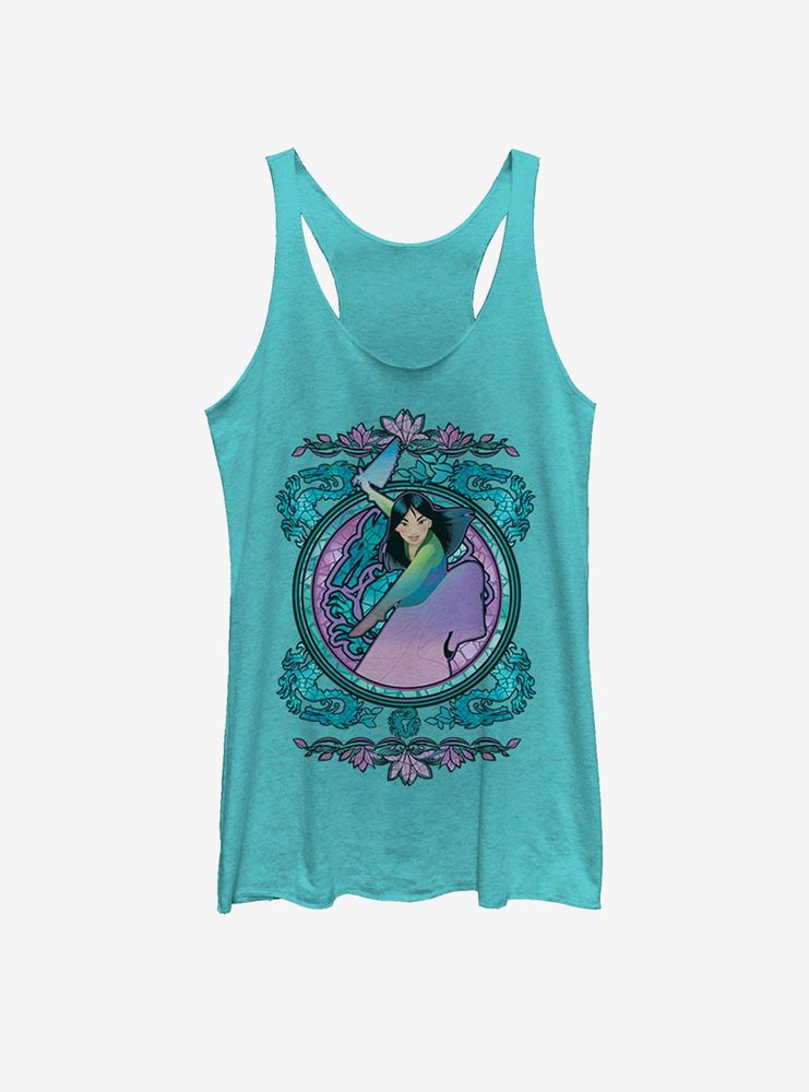 Disney Mulan Stained Glass Womens Tank