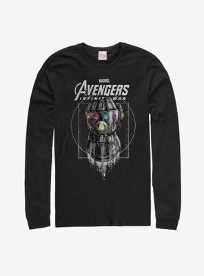 Marvel Avengers: Infinity War Gauntlet Drip Long Sleeve T-Shirt