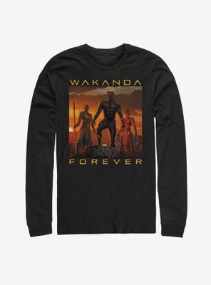 Marvel Black Panther Wakanda Forever Long Sleeve T-Shirt