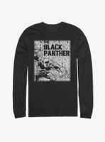 Marvel Black Panther Chalk Print Long Sleeve T-Shirt