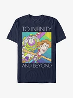 Disney Pixar Toy Story Infinity and Beyond Rainbow T-Shirt