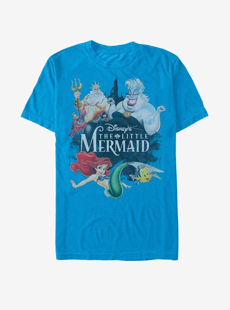 Disney The Little Mermaid Vintage Characters T-Shirt