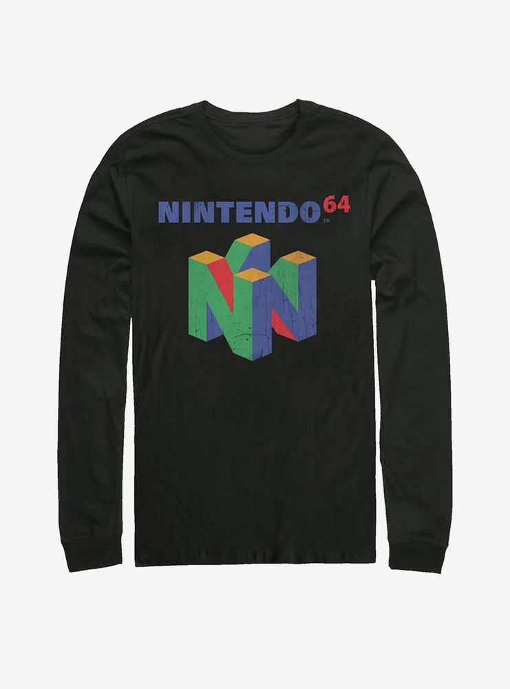 Nintendo Classic N64 Logo Long Sleeve T-Shirt