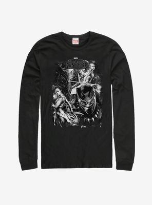 Marvel Black Panther Starry Characters Long Sleeve T-Shirt