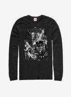 Marvel Black Panther Starry Characters Long Sleeve T-Shirt