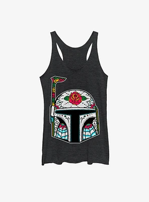 Star Wars Rose Sugar Skull Boba Fett Womens Tank