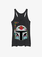 Star Wars Rose Sugar Skull Boba Fett Womens Tank