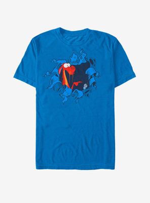 Disney Mulan Mushu Hole Print T-Shirt