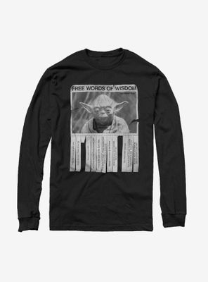 Star Wars Yoda Words of Wisdom Long Sleeve T-Shirt