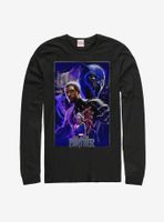 Marvel Black Panther Character Collage Long Sleeve T-Shirt