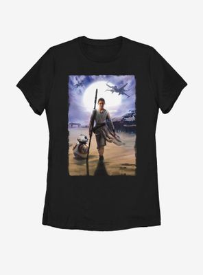 Star Wars Rey on Jakku Womens T-Shirt