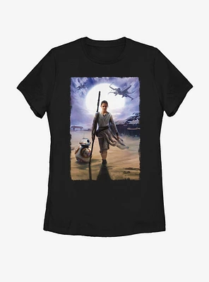 Star Wars Rey on Jakku Womens T-Shirt