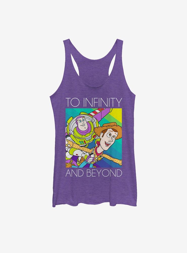 Disney Pixar Toy Story Infinity and Beyond Rainbow Womens Tank