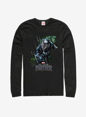 Marvel Black Panther Jungle Silhouette Long Sleeve T-Shirt