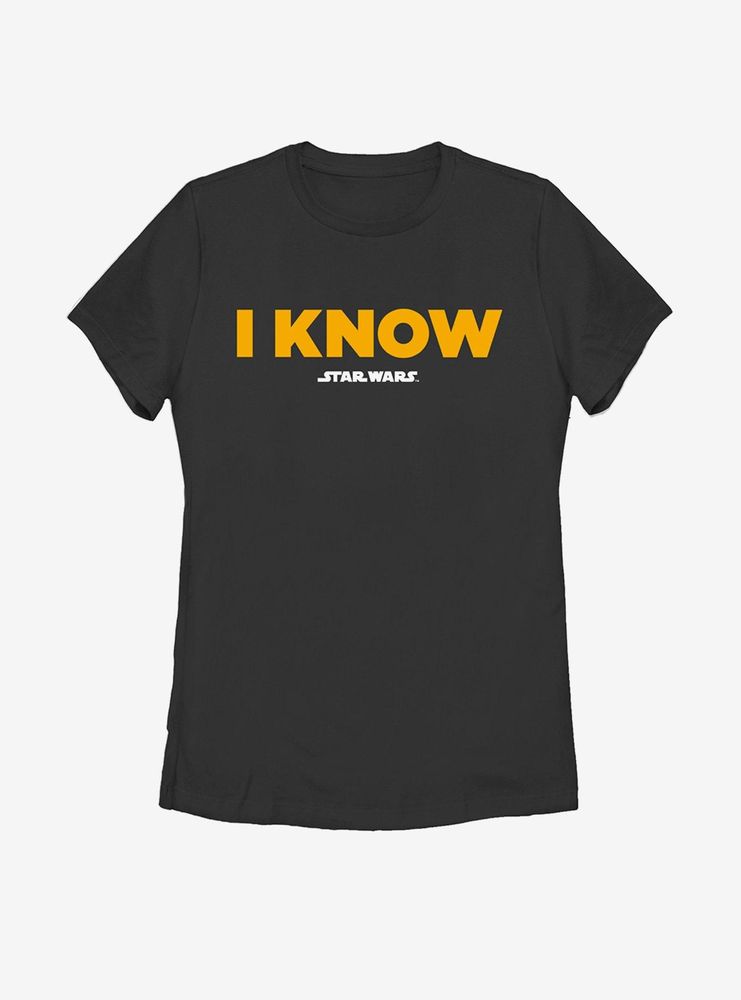 Star Wars Han Solo I Know Womens T-Shirt