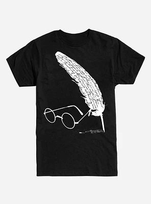 Harry Potter Glasses and Quill Script T-Shirt