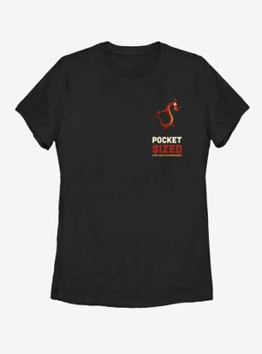 Disney Mulan Pocket Sized Mushu Womens T-Shirt