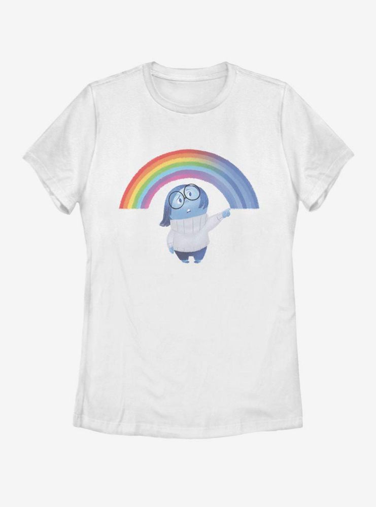 Disney Pixar Inside Out Sadness Rainbow Womens T-Shirt