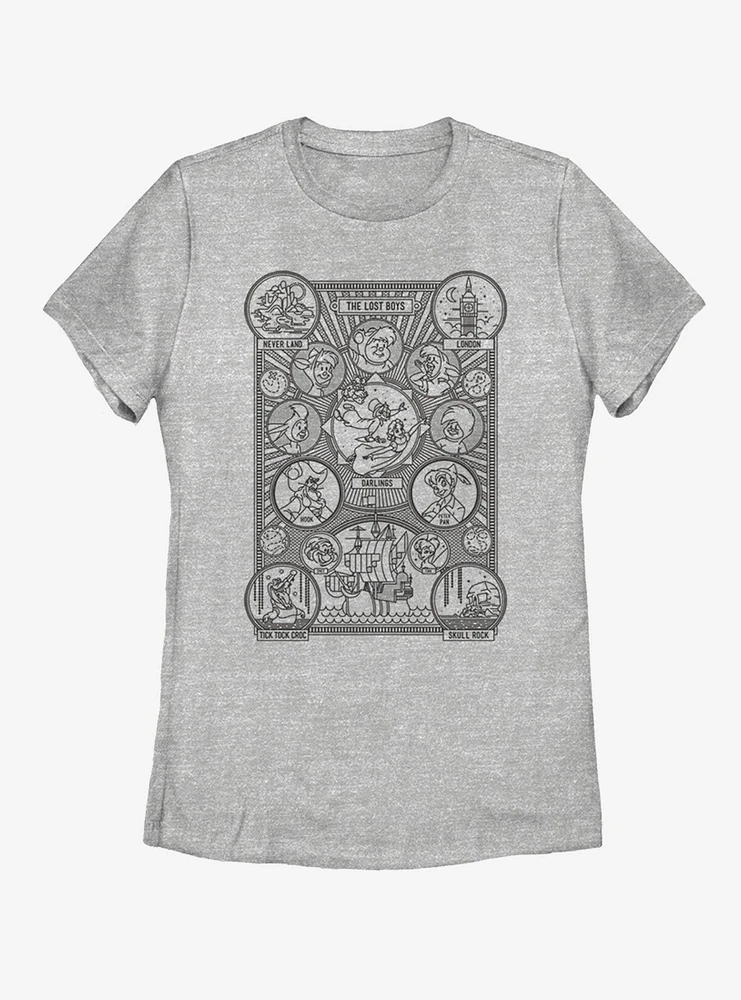 Disney Peter Pan Hangmans Character Tree Womens T-Shirt