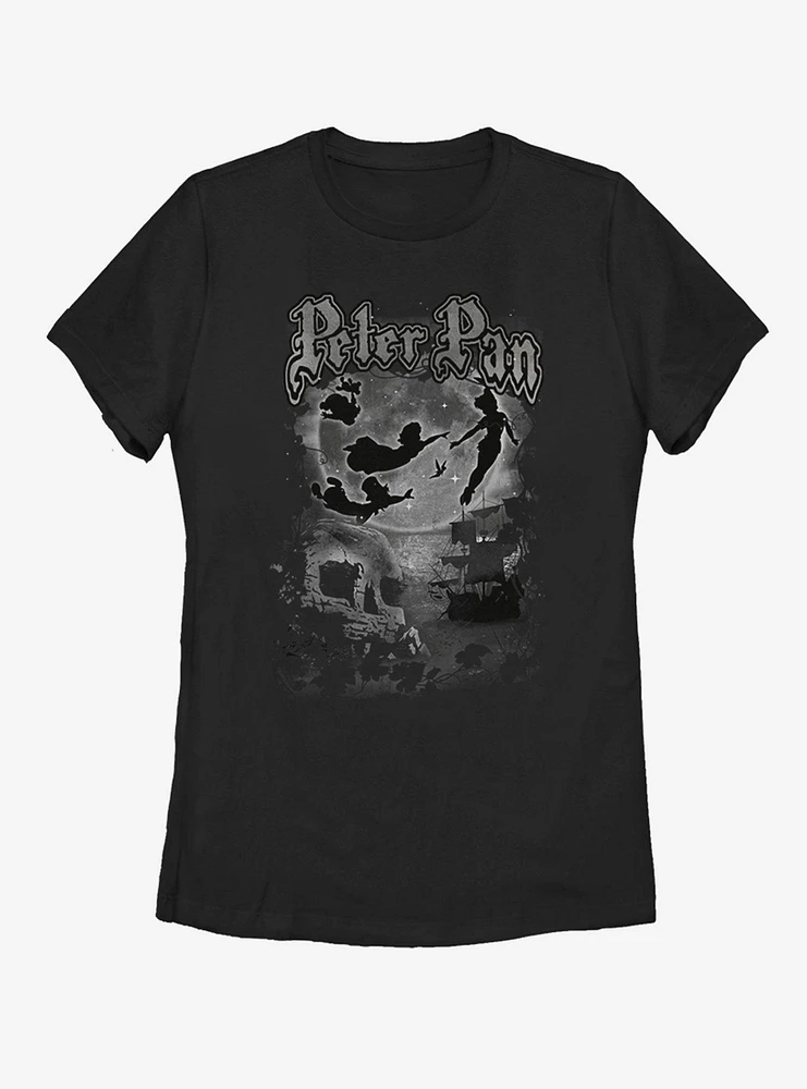 Disney Peter Pan Dark Cover Womens T-Shirt