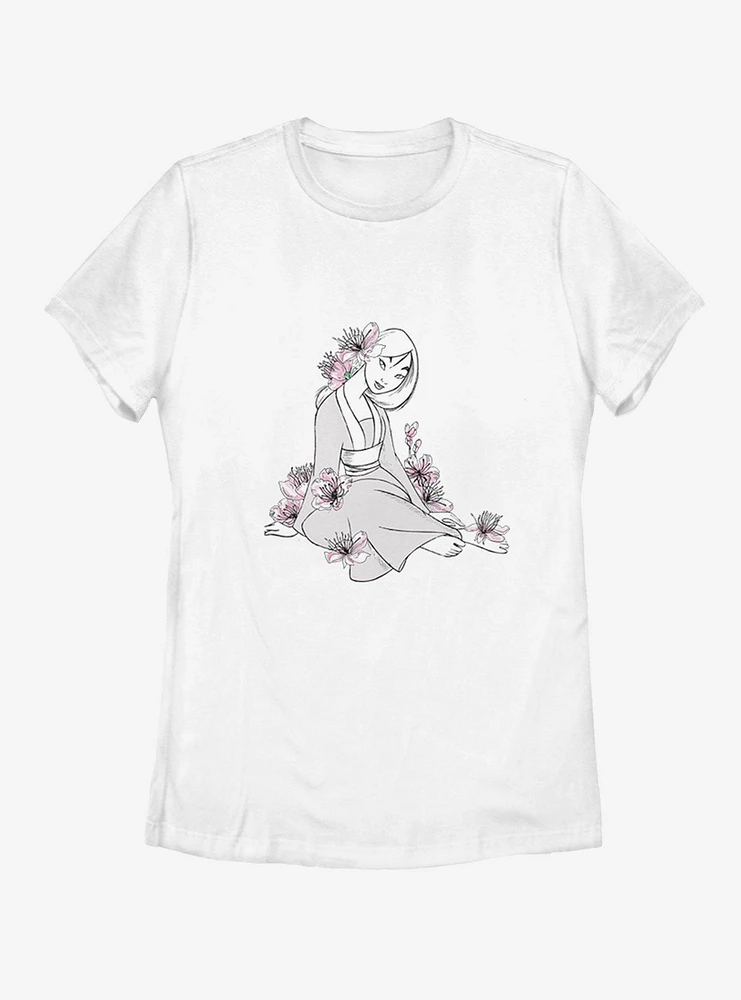 Disney Mulan Floral Womens T-Shirt