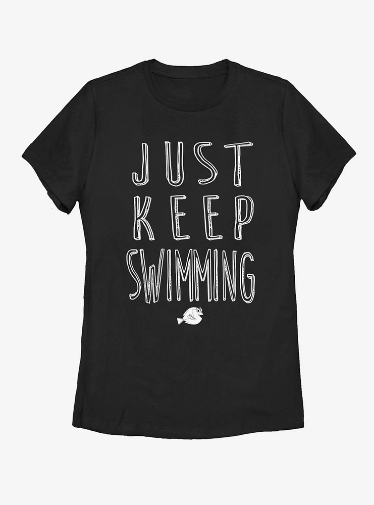 Disney Pixar Finding Dory Swimming Womens T-Shirt