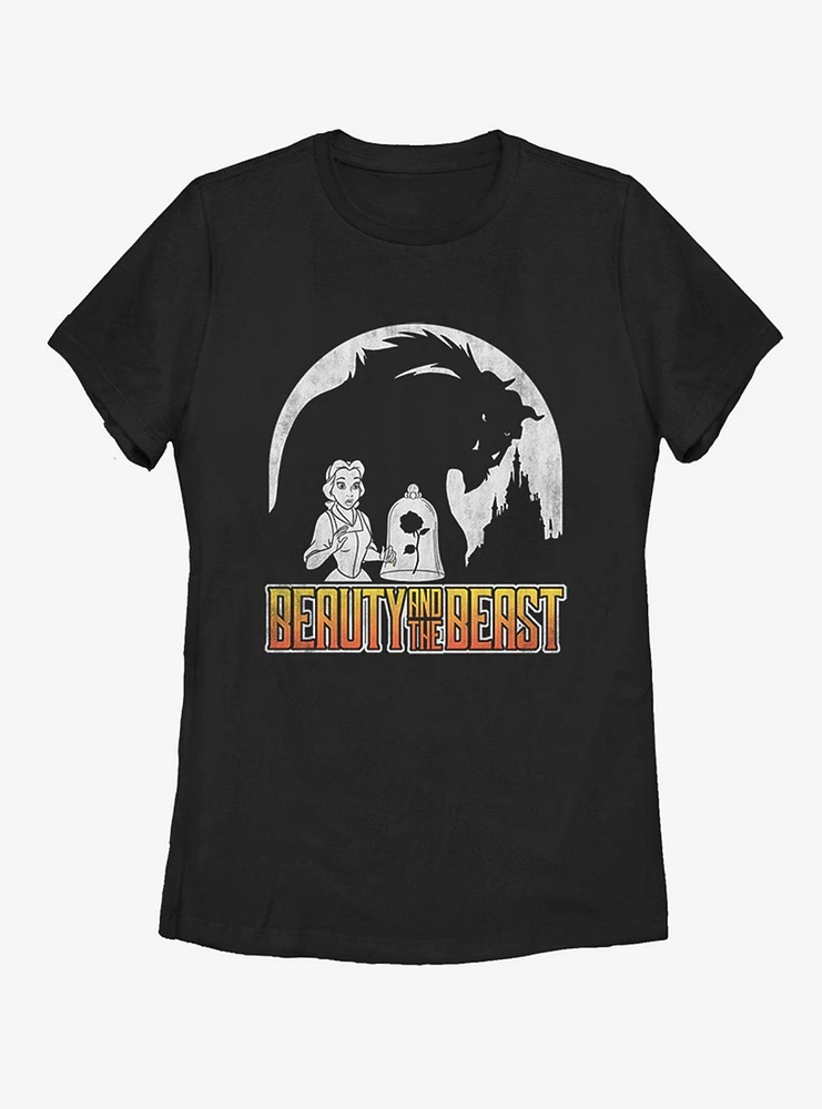 Disney Beauty and The Beast Dark Womens T-Shirt