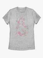 Disney Beauty and The Beast Silhouette Womens T-Shirt