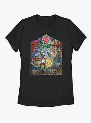 Disney Beauty and The Beast Glass Womens T-Shirt