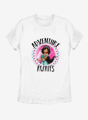 Disney Aladdin Jasmine Adventure Awaits Womens T-Shirt