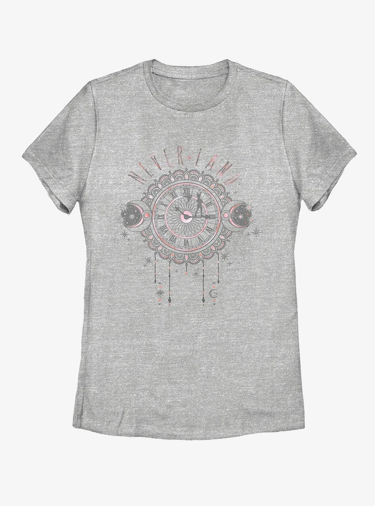 Disney Peter Pan Boho Clock Womens T-Shirt