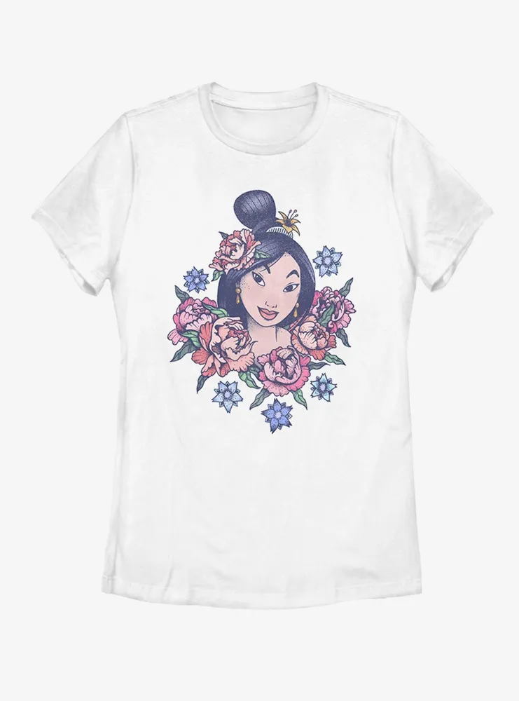 Disney Mulan Floral Womens T-Shirt