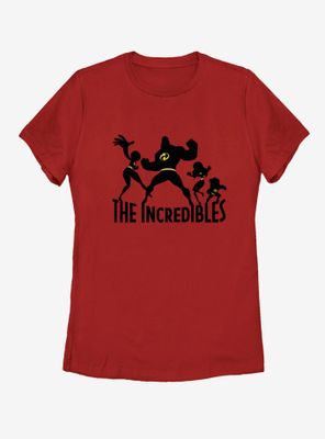 Disney Pixar The Incredibles Family Silhouette Womens T-Shirt