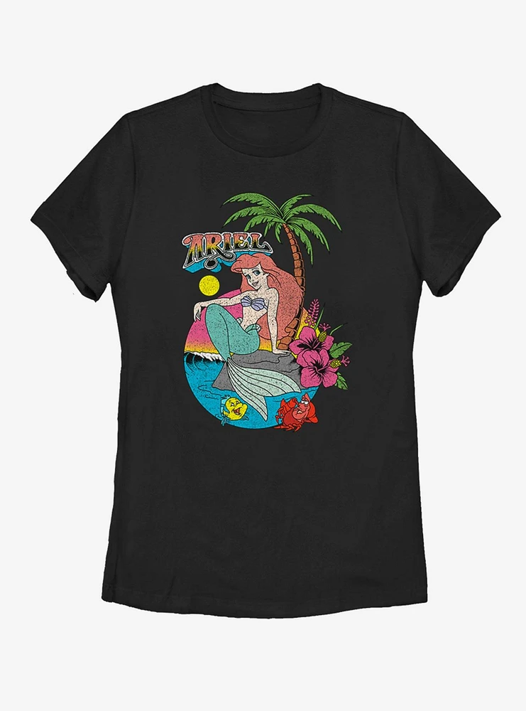 Disney The Little Mermaid Encinitas Sunset Womens T-Shirt