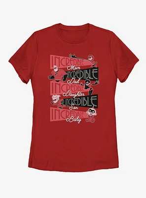 Disney Pixar The Incredibles Incredible Family Womens T-Shirt