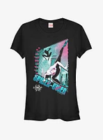 Marvel Spider-Man: Into The Spider-Verse Ghost-Spider Panel Girls T-Shirt