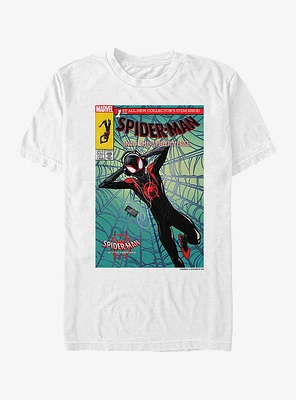 Marvel Spider-Man: Into The Spider-Verse Miles Comic Book Cover T-Shirt
