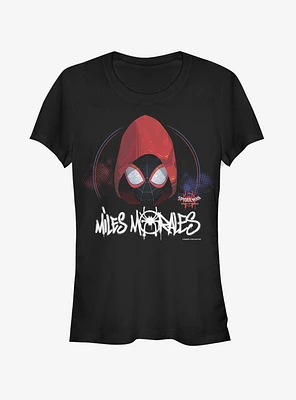 Marvel Spider-Man Spider-Verse Hooded Miles Womens T-Shirt