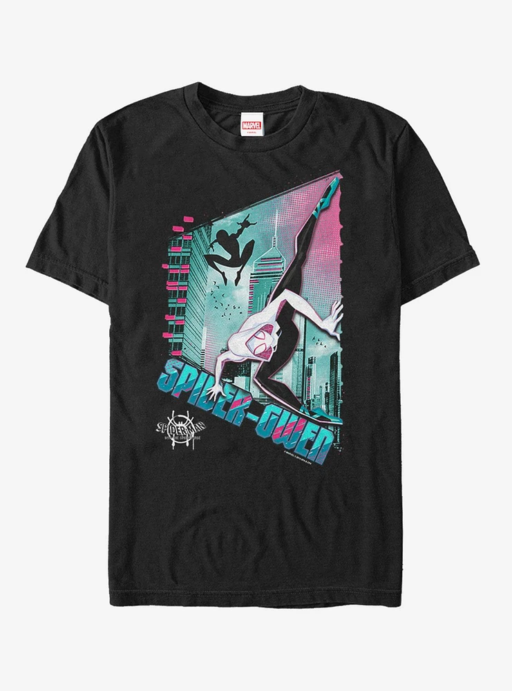 Marvel Spider-Man: Into The Spider-Verse Ghost-Spider Panels T-Shirt