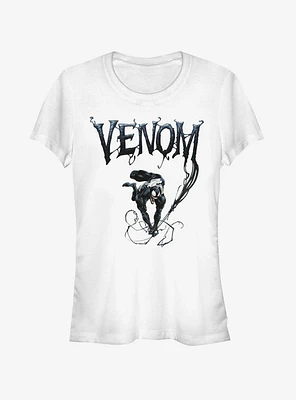 Marvel Venom Symbiote Title Womens T-Shirt