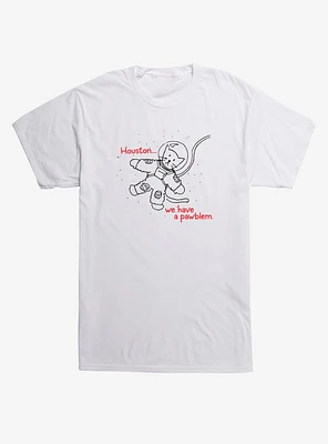 Houston We Have a Pawblem Cat T-Shirt