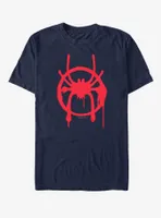 Marvel Spider-Man: Into the Spider-Verse Miles Symbol Navy T-Shirt