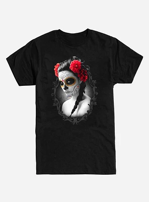 Framed Muertos Girl Sugar Skull T-Shirt