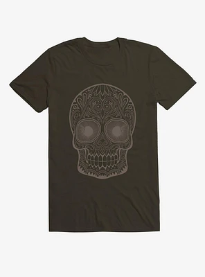 Light Grey Sugar Skull T-Shirt