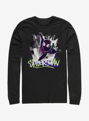 Marvel Spider-Man Brooklyn Graffiti Long-Sleeve T-Shirt
